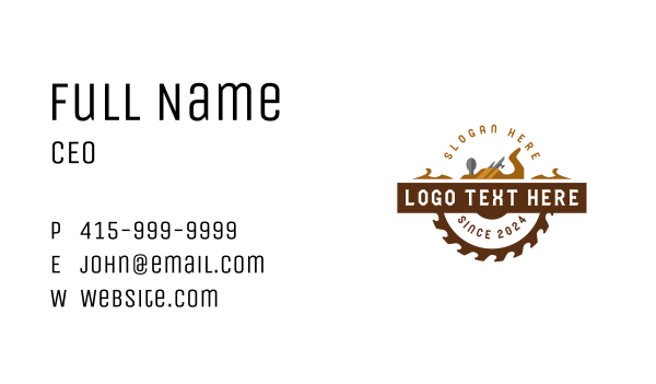 Woodworking Planer Saw Business Card Design Image Preview