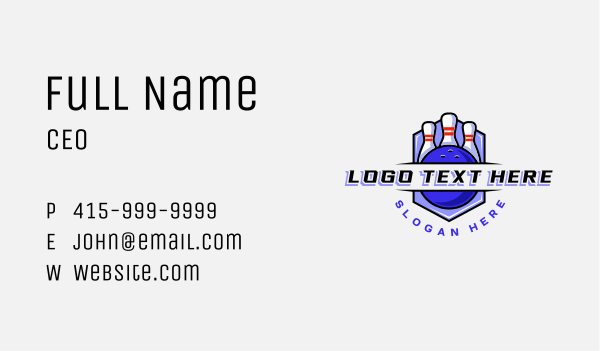 Sports Bowling Competition Business Card Design Image Preview