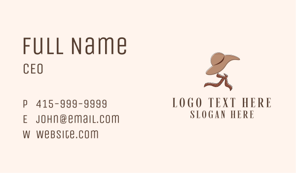 Fashion Hat Scarf  Business Card Design Image Preview