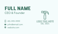 Green Hammer Line Art  Business Card Image Preview