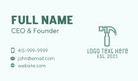 Green Hammer Line Art  Business Card Image Preview