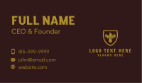 Gold Medieval Bird Shield  Business Card Image Preview