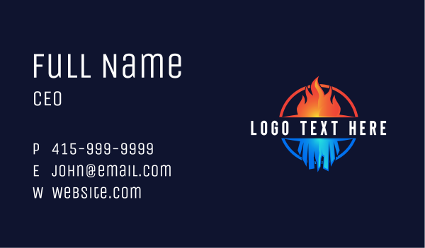 Heating Cooling Exhaust Business Card Design Image Preview