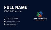 Tech Vortex Spiral Business Card Preview