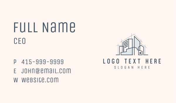 Abstract House Property Building Business Card Design Image Preview