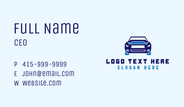 Blue Race Driver Business Card Design Image Preview