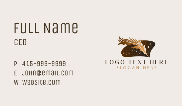 Quill Feather Publication Business Card Design Image Preview