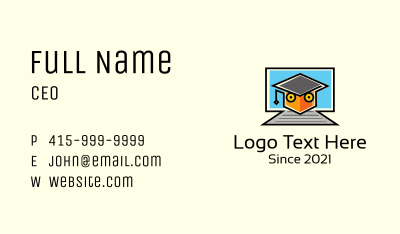 Online Course Graduate Business Card Image Preview