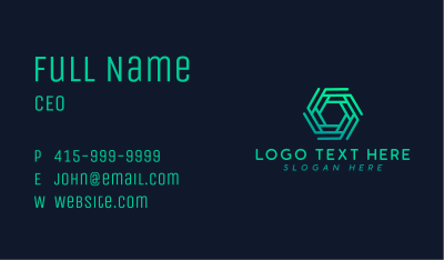Hexagon Tech Company Business Card Image Preview
