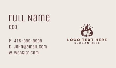 Pork Flame Barbecue  Business Card Image Preview