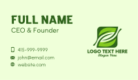 Green Square Leaf  Business Card Image Preview