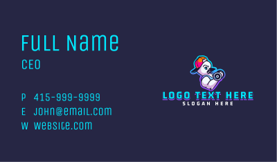 Gaming Duck Dumbbell Business Card Image Preview