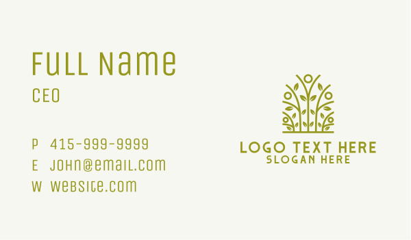Natural Leaves Gardening Business Card Design Image Preview