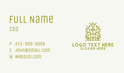 Natural Leaves Gardening Business Card Image Preview