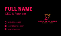 Gradient Tech Letter Y  Business Card Image Preview