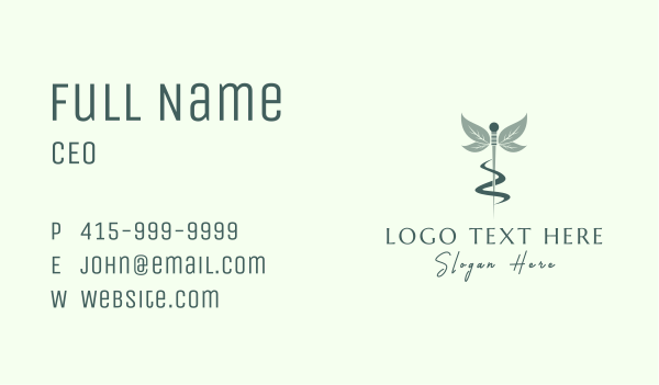 Medical Acupuncture Leaf Business Card Design Image Preview