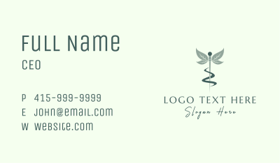 Medical Acupuncture Leaf Business Card Image Preview