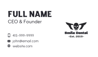 Horror Winged Skull Business Card Image Preview
