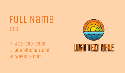 Multicolor Ocean Island  Business Card