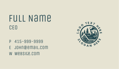 Forest Cabin Repair Business Card Image Preview