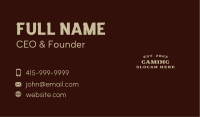 Rustic Style Wordmark Business Card Image Preview