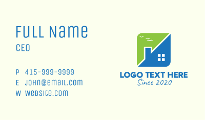 Modern Split House Business Card Image Preview