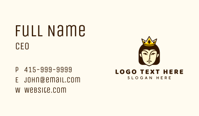 Lady Princess Crown Business Card Image Preview