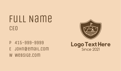 Camp Site Badge Business Card Image Preview