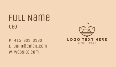 Camp Site Badge Business Card Image Preview