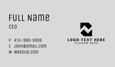 Tech Application Letter N Business Card Image Preview