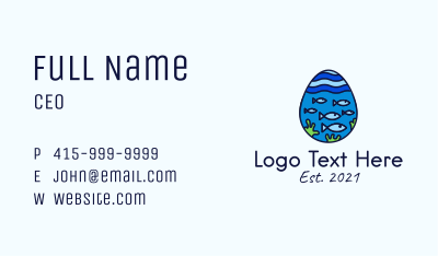 Marine Fish Egg Business Card Image Preview
