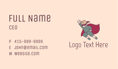 Superhero Kid  Business Card Image Preview