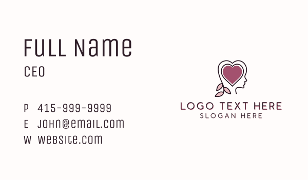 Heart Brain Counselling  Business Card Design Image Preview