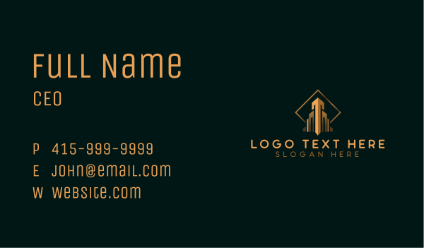 Luxury Building Structure Business Card Design Image Preview