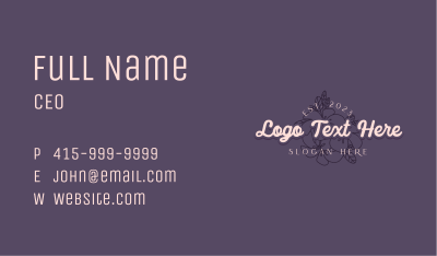 Floral Stylist Wordmark Business Card Image Preview