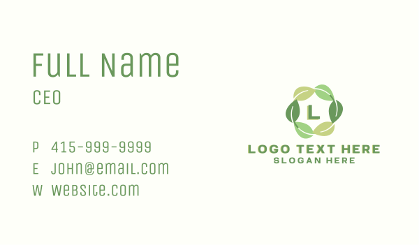 Eco Nature Leaf Business Card Design Image Preview