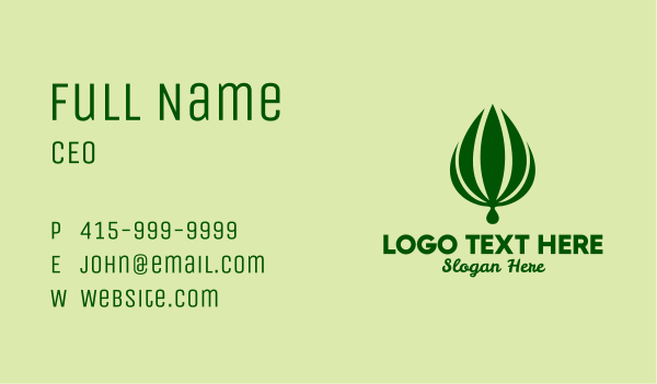 Natural Palm Plant  Business Card Design Image Preview