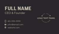 Round Graffiti Wordmark Business Card Preview