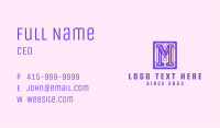Purple Toy Shop Letter M Business Card Image Preview