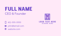 Purple Toy Shop Letter M Business Card Image Preview