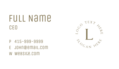 Elegant Lifestyle Lettermark Business Card Image Preview