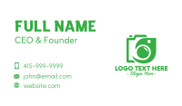 Leaf Camera Outline Business Card Image Preview