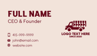 Wine Delivery Truck Business Card Design