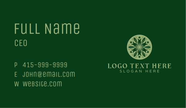 Natural Herbal Plant Business Card Design Image Preview