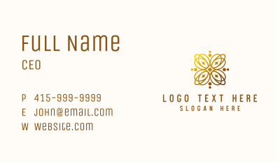 Golden Luxe Wellness Business Card Image Preview