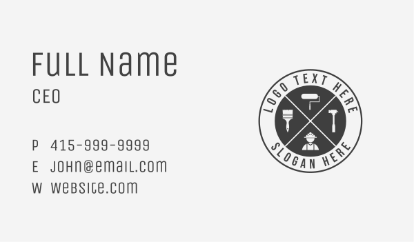 Renovation Contractor Tool Business Card Design Image Preview