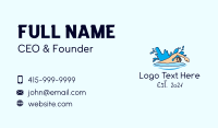 Water Splash Swimmer Business Card Image Preview