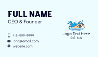 Water Splash Swimmer Business Card Preview