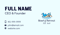 Water Splash Swimmer Business Card Image Preview
