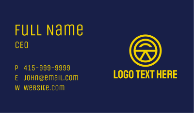 Yellow Tech Badge  Business Card Image Preview